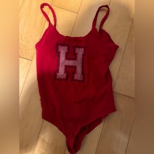 Tommy hilfiger red bodysuit